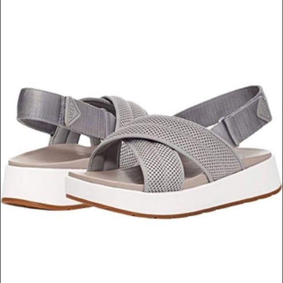 NEW Ugg Nella Grey Criss Cross Chunky Sandals🎁 - Picture 7 of 8